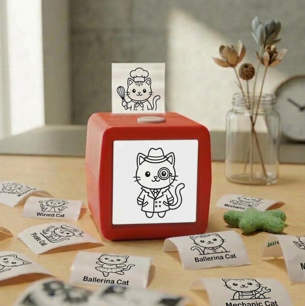 Coloriages de chats personnages imprimés avec l'imprimante Cubsprint